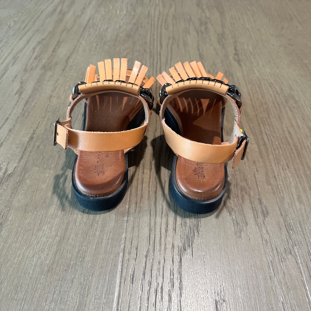 Rosamaro Made in Italy Sandals Brown Leather EU 38 US 7.5 - Picture 5 of 10